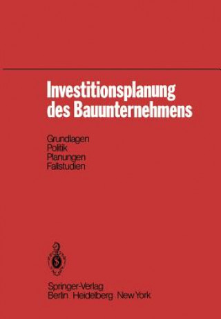 Книга Investitionsplanung des Bauunternehmens R. Gareis