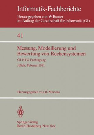 Книга Messung, Modellierung und Bewertung von Rechensystemen B. Mertens