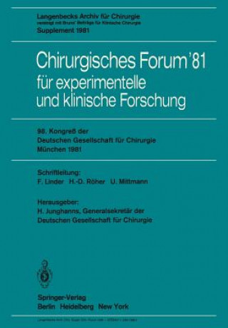 Libro Chirurgisches Forum 81 für experimentelle und klinische Forschung W. Brendel