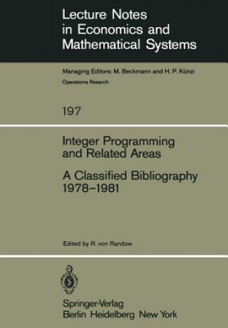 Carte Integer Programming and Related Areas R. V. Randow