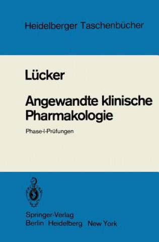 Livre Angewandte Klinische Pharmakologie Peter W. Lücker