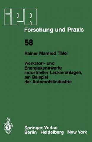 Kniha Werkstoff- und Energiekennwerte industrieller Lackieranlagen, am Beispiel der Automobilindustrie R. M. Thiel
