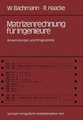 Carte Matrizenrechnung für Ingenieure Walter Bachmann