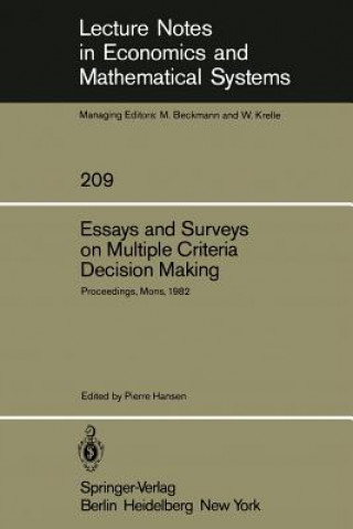 Kniha Essays and Surveys on Multiple Criteria Decision Making P. Hansen