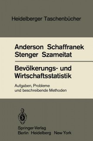 Könyv Bevolkerungs- Und Wirtschaftsstatistik O. Anderson