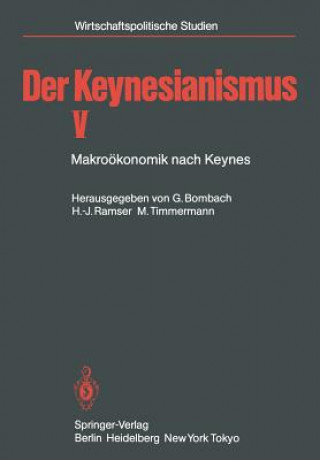 Könyv Keynesianismus V G. Bombach