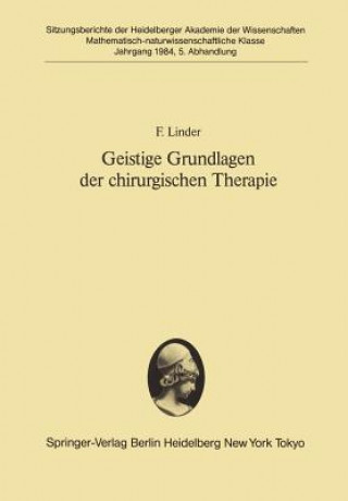 Book Geistige Grundlagen der chirurgischen Therapie F. Linder