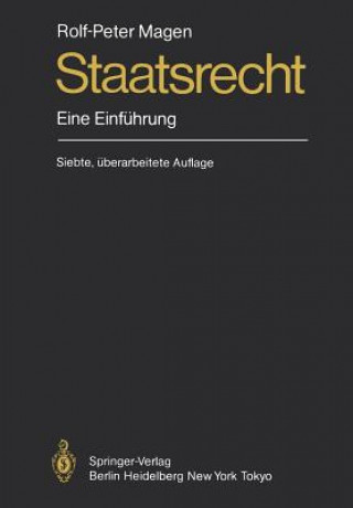 Kniha Staatsrecht Rolf-Peter Magen