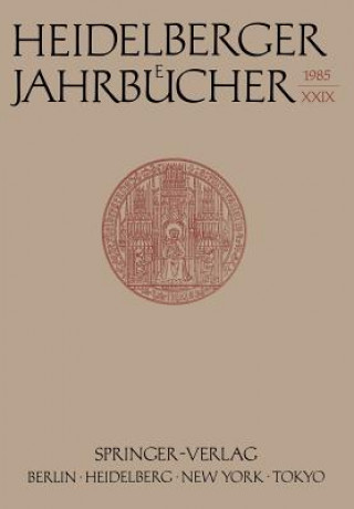 Kniha Heidelberger Jahrbucher H. Schipperges