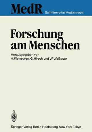 Knjiga Forschung am Menschen G. Hirsch