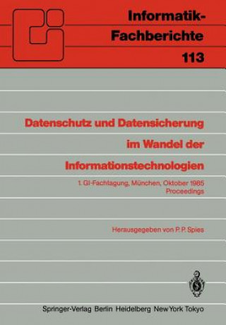 Kniha Datenschutz und Datensicherung im Wandel der Informationstechnologien Peter P. Spies