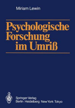 Könyv Psychologische Forschung im Umriss Miriam Lewin