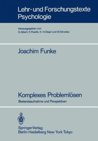 Książka Komplexes Problemlosen Joachim Funke