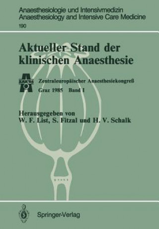 Kniha Aktueller Stand der klinischen Anaesthesie S. Fitzal