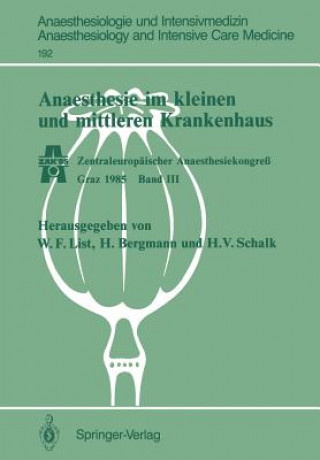 Kniha Anaesthesie im kleinen und mittleren Krankenhaus Hans Bergmann