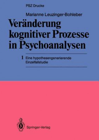 Książka Veranderung Kognitiver Prozesse in Psychoanalysen Marianne Leuzinger-Bohleber