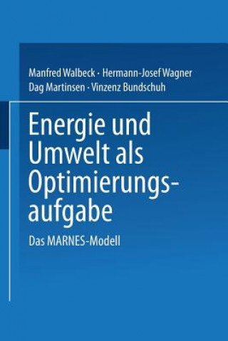 Könyv Energie Und Umwelt ALS Optimierungsaufgabe Manfred Walbeck