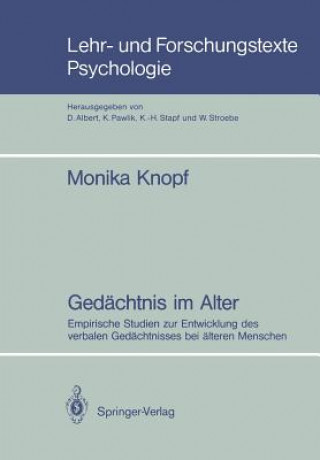 Kniha Gedachtnis im Alter M. Knopf