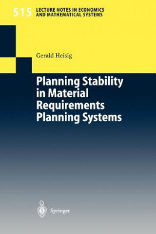 Kniha Planning Stability in Material Requirements Planning Systems Gerald Heisig