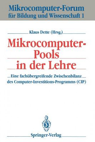 Livre Mikrocomputer-Pools in der Lehre Klaus Dette