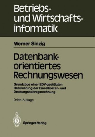 Βιβλίο Datenbankorientiertes Rechnungswesen Werner Sinzig