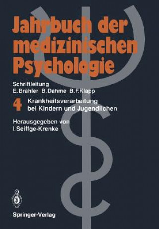 Książka Krankheitsverarbeitung bei Kindern und Jugendlichen Inge Seiffge-Krenke