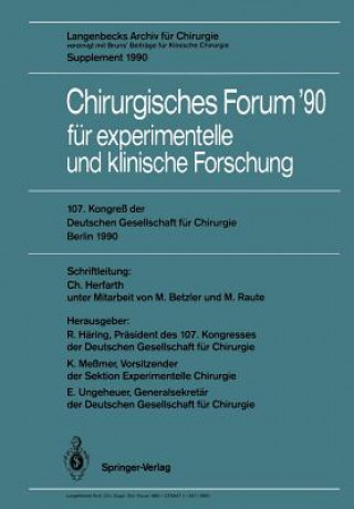 Könyv 107. Kongress Der Deutschen Gesellschaft Fur Chirurgie Berlin, 17.-21. April 1990 Rudolf Häring