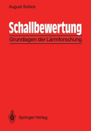 Buch Schallbewertung August Schick