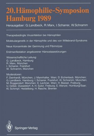 Könyv 20. Hamophilie-Symposion Hamburg Günter Landbeck