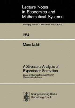 Könyv Structural Analysis of Expectation Formation Marc Ivaldi