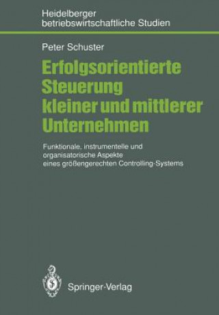 Kniha Erfolgsorientierte Steuerung Kleiner und Mittlerer Unternehmen Peter Schuster