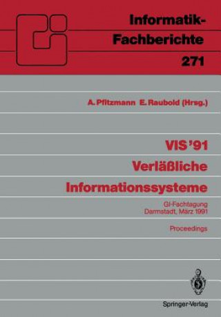 Книга VIS '91 Verlassliche Informationssysteme Andreas Pfitzmann