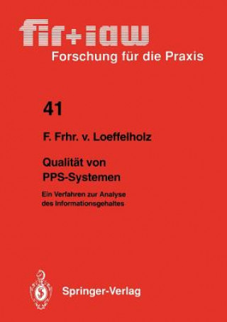 Kniha Qualitat von PPS-Systemen Friedrich v. Loeffelholz