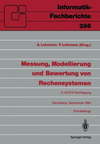 Книга Messung, Modellierung Und Bewertung Von Rechensystemen Axel Lehmann