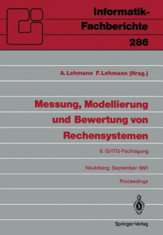 Knjiga Messung, Modellierung Und Bewertung Von Rechensystemen Axel Lehmann