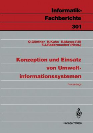 Könyv Konzeption und Einsatz von Umweltinformationssystemen Oliver Günther