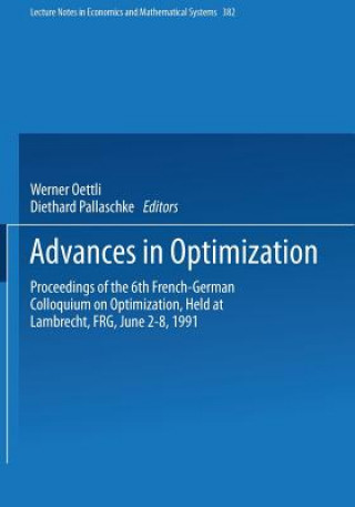 Kniha Advances in Optimization Werner Oettli