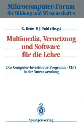 Книга Multimedia, Vernetzung Und Software Fur Die Lehre Klaus Dette