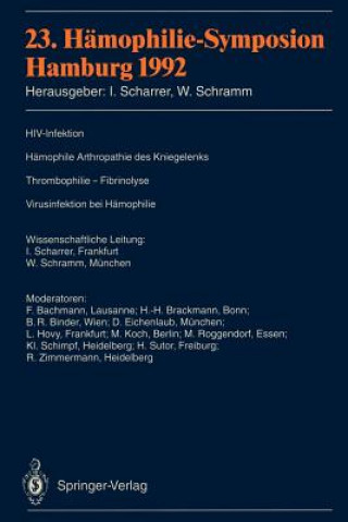 Kniha 23. Hamophilie-Symposion Inge Scharrer