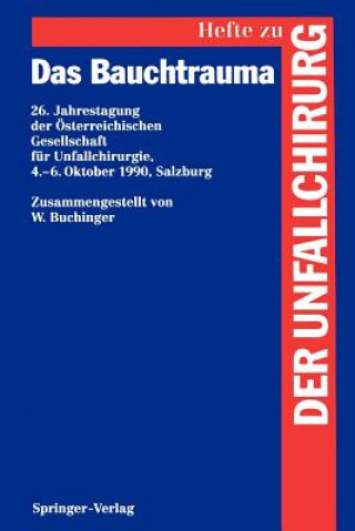 Boek Bauchtrauma W. Buchinger