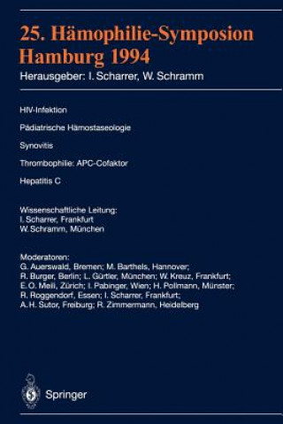 Kniha 25. Hamophilie-Symposium Hamburg Inge Scharrer