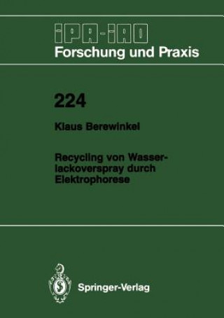 Książka Recycling von Wasserlackoverspray durch Elektrophorese Klaus Berewinkel