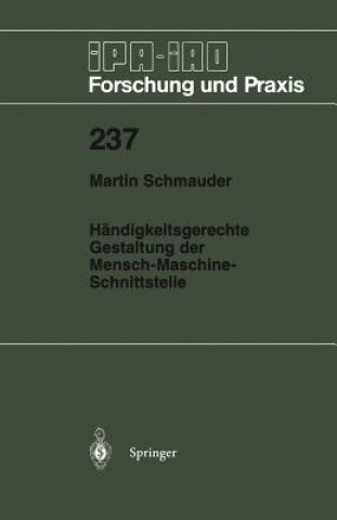 Kniha Händigkeitsgerechte Gestaltung der Mensch-Maschine-Schnittstelle Martin Schmauder