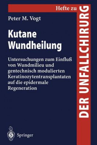 Könyv Kutane Wundheilung Peter M. Vogt