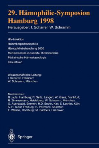 Könyv 29. Hamophilie-Symposion Inge Scharrer