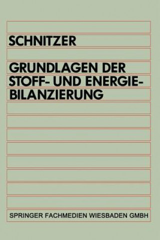 Könyv Grundlagen Der Stoff- Und Energiebilanzierung Hans Schnitzer