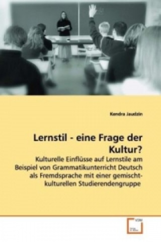 Book Lernstil - eine Frage der Kultur? Kendra Jaudzin