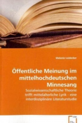 Book Öffentliche Meinung im mittelhochdeutschen Minnesang Melanie Leidecker