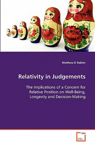 Knjiga Relativity in Judgements Matthew D Rablen