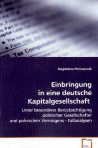Carte Einbringung in eine deutsche Kapitalgesellschaft Magdalena Pietruszczak